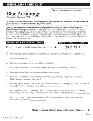 Medicare Advantage Enrollment Checklist