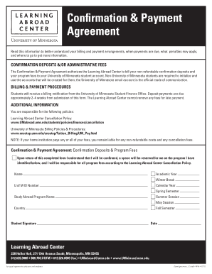 Confirmation and Payment Agreement