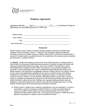 Producer Agreement