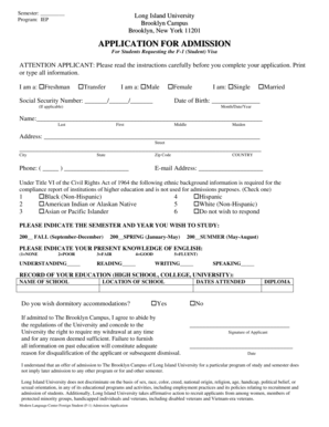F-1 Student Visa Application