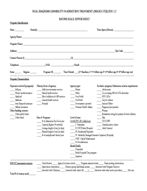 Dual Diagnosis Capability in Addiction Treatment (DDCAT) Version 3.2