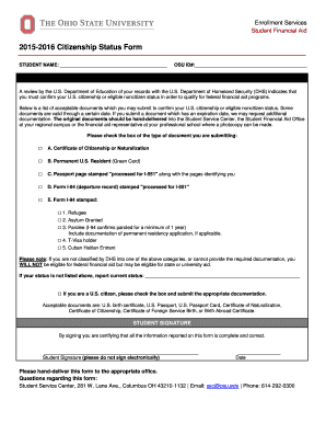 2015-2016 Citizenship Status Form