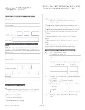 Roth IRA Distribution Request Form