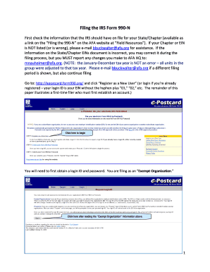 IRS Form 990-N Filing Instructions