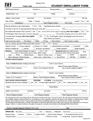 Student Enrollment Form