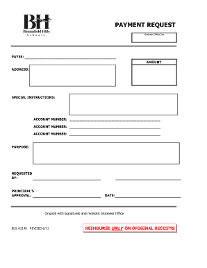 Payment Request Form
