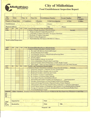 Food Establishment Inspection Report