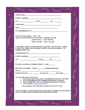 CJD Foundation Donation Form