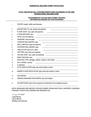 Residential Building Permit Application
