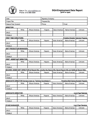 DGA Employment Data Report