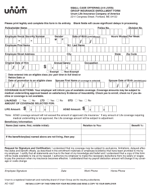 Group Insurance Enrollment Form