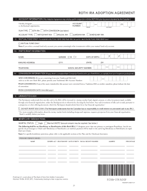 Roth IRA Adoption Agreement