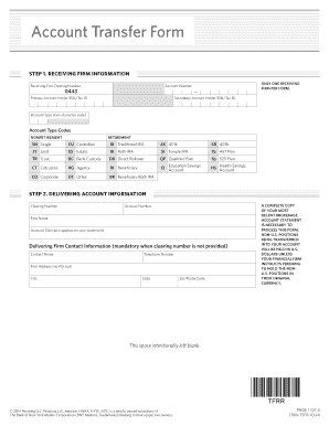 Pershing Account Transfer Form