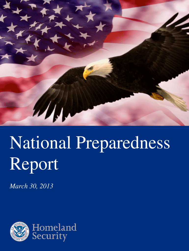 Fillable Online National Preparedness Report Fax Email Print pdfFiller