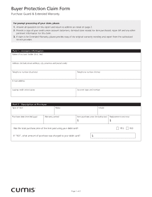 Buyer Protection Claim Form