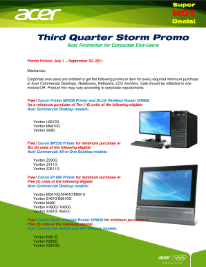 Acer Promotion for Corporate End-Users