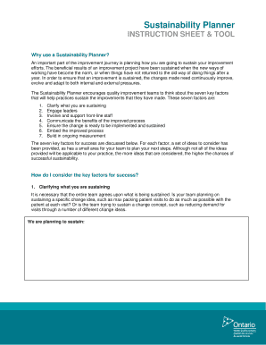 Sustainability Planner Tool