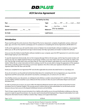 ACH Service Agreement