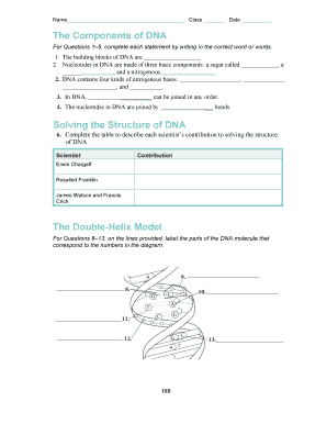 DNA Structure and Replication Worksheet
