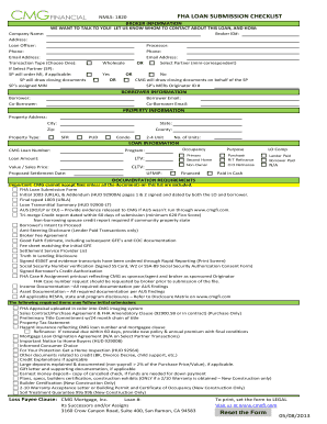 FHA Loan Submission Checklist