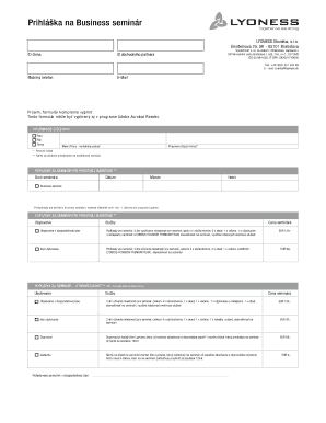 Business Seminar Registration Form