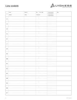 Lista contatti