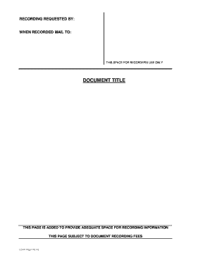 Document Recording Request