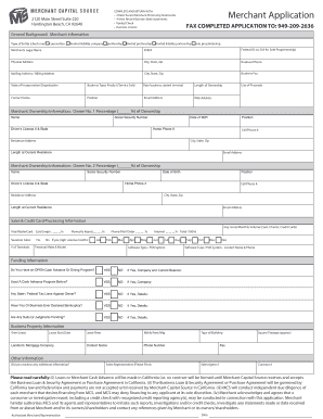 Merchant Application Form
