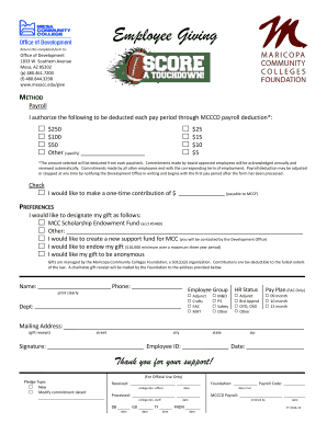 Employee Giving Form