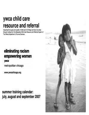 YWCA Child Care Resource and Referral Registration Form