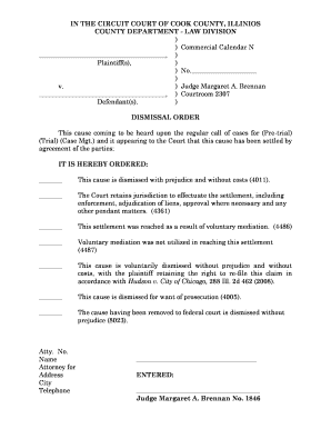 Cook County Dismissal Order