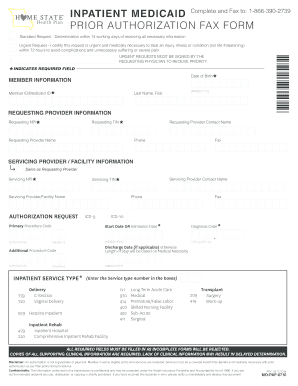 Medicaid Prior Authorization Fax Form