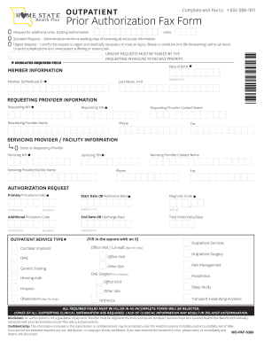 Prior Authorization Fax Form