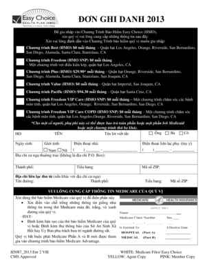 Easy Choice HMO Enrollment Form