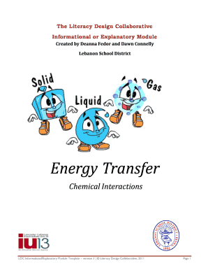 Energy Transfer Science Module Template