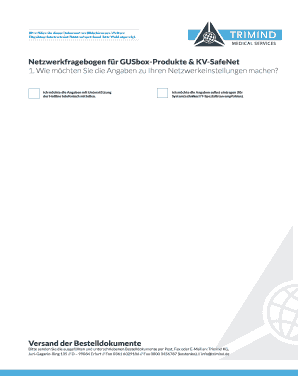 Netzwerkfragebogen für GUSbox-Produkte & KV-SafeNet
