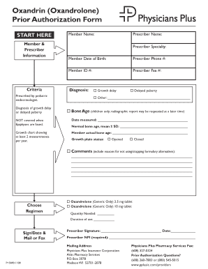Oxandrolone Prior Authorization Form