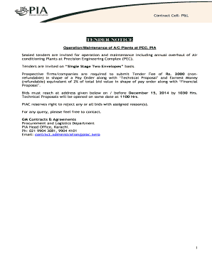 OperationMaintenance of AC Plants at PEC, PIA