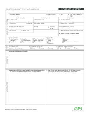 Industrial Accident Investigation Report