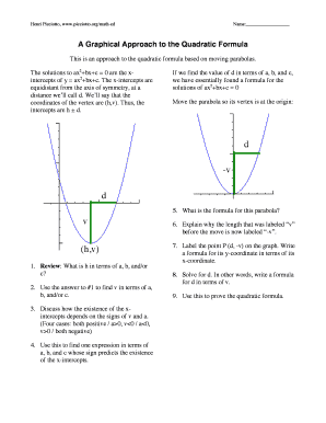Graphical Approach to Quadratic Formula