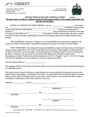 TAVD114a - Motor Vehicle Dealer Continual Bonddoc
