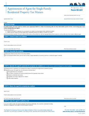 Texas Single-Family Property Tax Agent Appointment Form