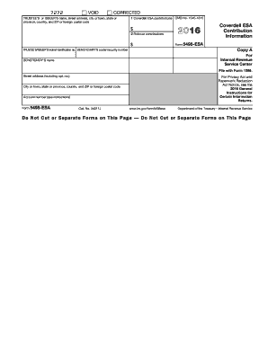 IRS Form 5498-ESA 2016