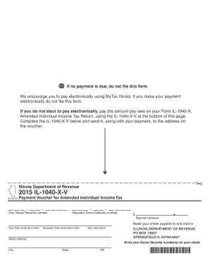 Illinois Amended Income Tax Payment Voucher
