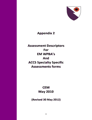 Emergency Medicine WPBA Forms