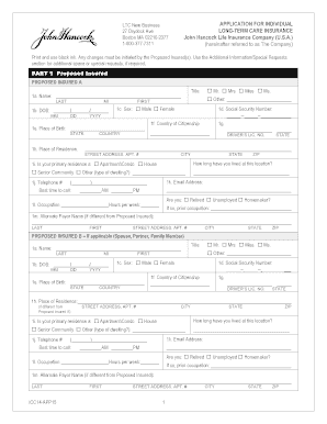 Long-Term Care Insurance Application