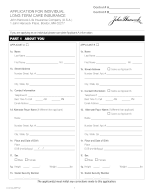 Long-Term Care Insurance Application