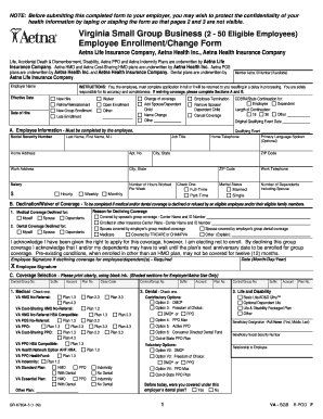 Virginia Small Group Employee Enrollment Form
