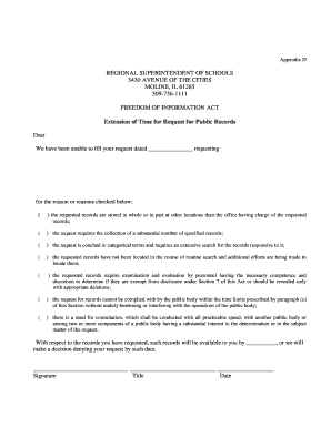 Freedom of Information Act Extension Request