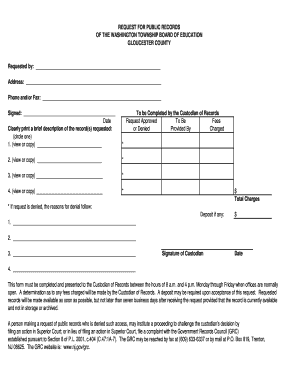 Request for Public Records
